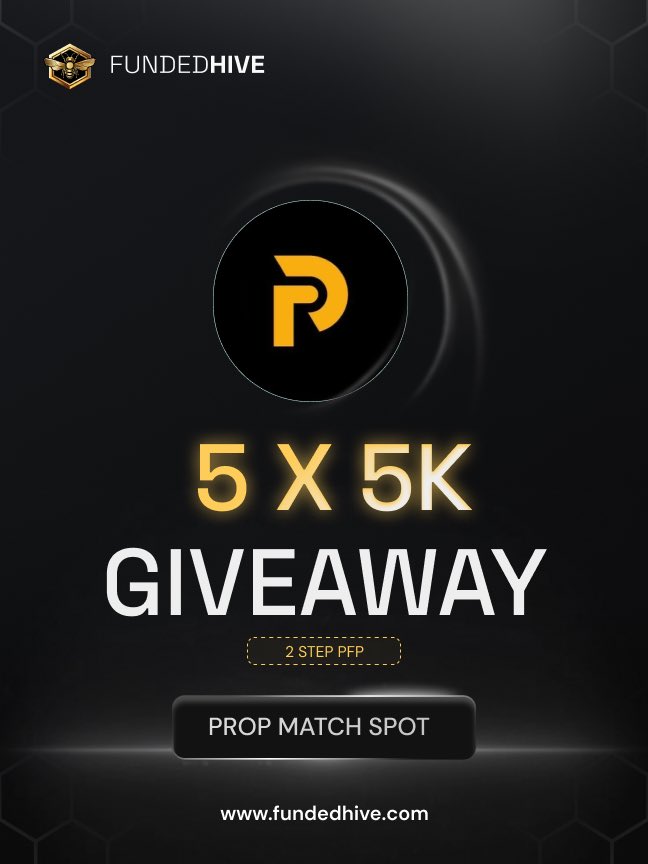 🚀 5 × $5,000 Challenge Giveaway 
In partnership with <a href="/FundedHive/">FundedHive</a> 🎁🔥 

To enter: 👇🏻
1️⃣ Follow <a href="/propmatchspot/">Prop Match Spot</a> <a href="/FundedHive/">FundedHive</a> 
2️⃣ Like &amp; Repost 🔁
3️⃣ Tag your trader friends 🫂 

Winners will be announced here;
discord.gg/Ugh7UHuzV