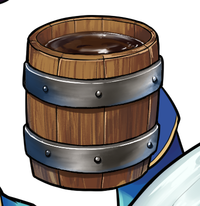 私が描いた樽カップを参考に、アシしてくださってる海路さん@Cotte_rsに別の樽カップ塗ってもらって、ちょっと調整したものがこちら 