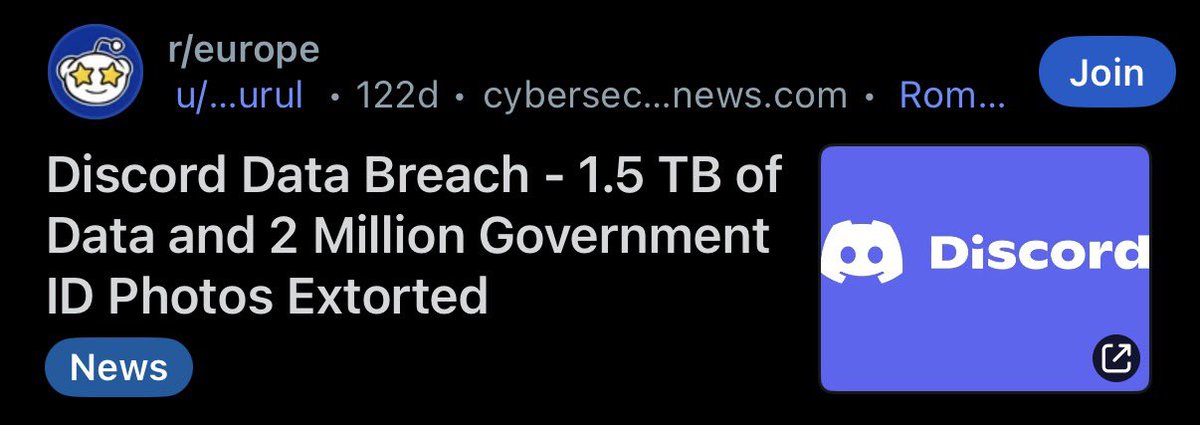 same platform that had a huge data breach just last october wants us all to submit ids, lol