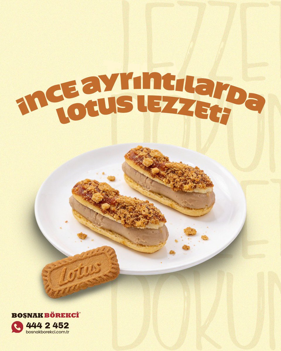 Yumuşacık hamur, kremsi dolgu ve Lotus’un efsane tadı…
Tatlı molasının en keyifli hali 🤍🍪
#boşnakbörekçi #annelerinellerinden #lotus