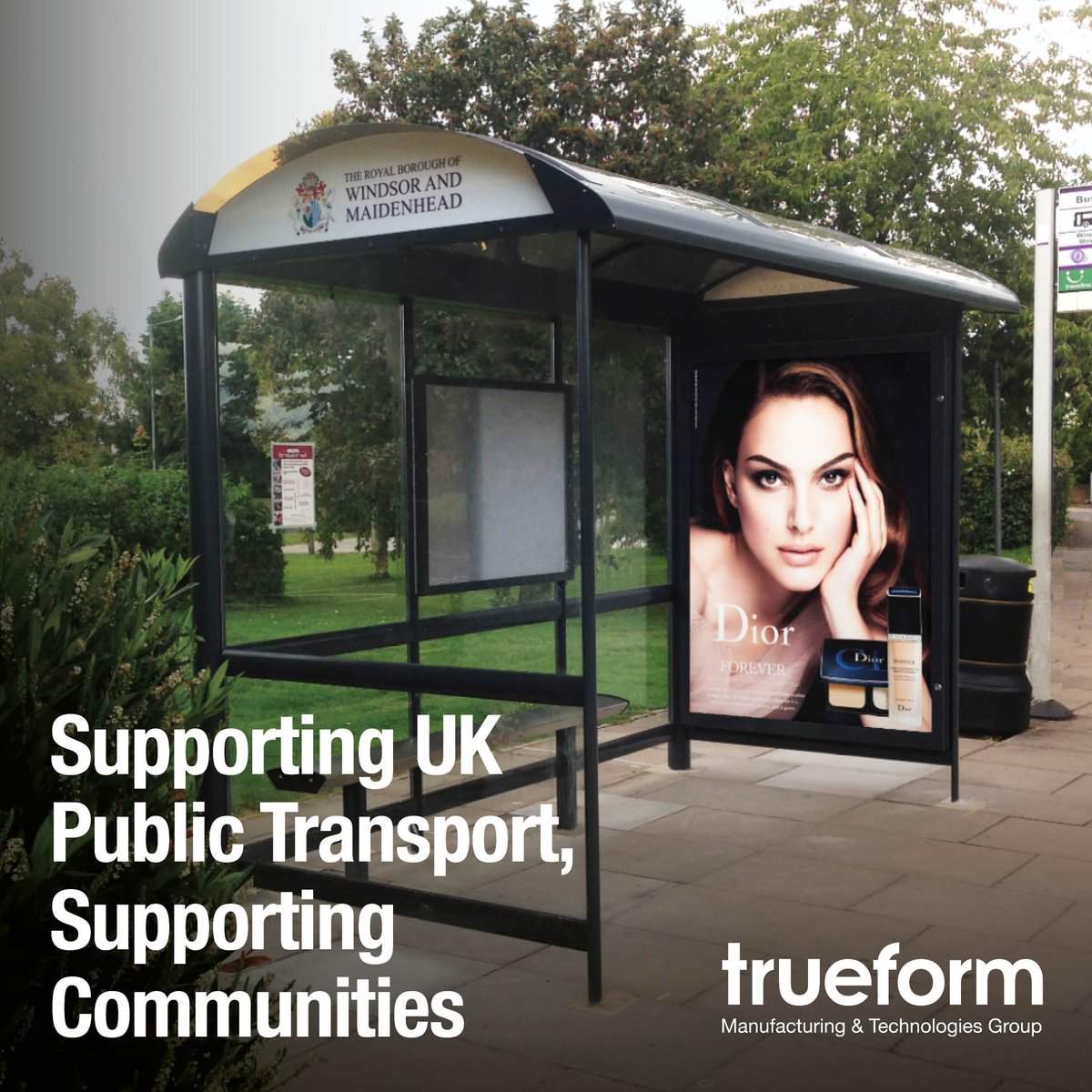 TrueformGroup's tweet image. Investing in UK-made transport infrastructure builds better networks, supports local jobs, and delivers lasting social value. Trueform shelters, hubs &amp;amp; signage are designed and built in the UK. trueformshelters.com #UKManufacturing #PublicTransport #MobilityHubs #Trueform