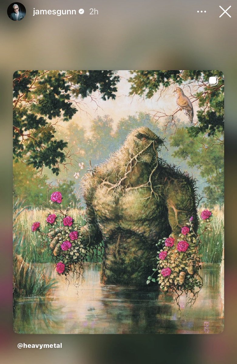 💥OJO💥
James Gunn comparte en instagram un arte de Swamp Thing. 

¿Nos quieres decir algo Gunn? 👀🤔
#DC #DCU #DCStudios #SwampThing