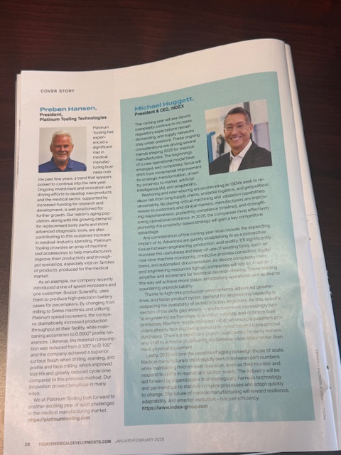 PlatinumTooling's tweet image. Preben  discussed #medicalmanufacturing with @TMDmag.  #BostonScientific used our #speedincreasers to produce high-precision battery  cases for pacemakers, maintaining accuracies to 0.0002" and reducing consumption from 0.300" to 0.100."
#MachineToolAccessories  #swissmachining