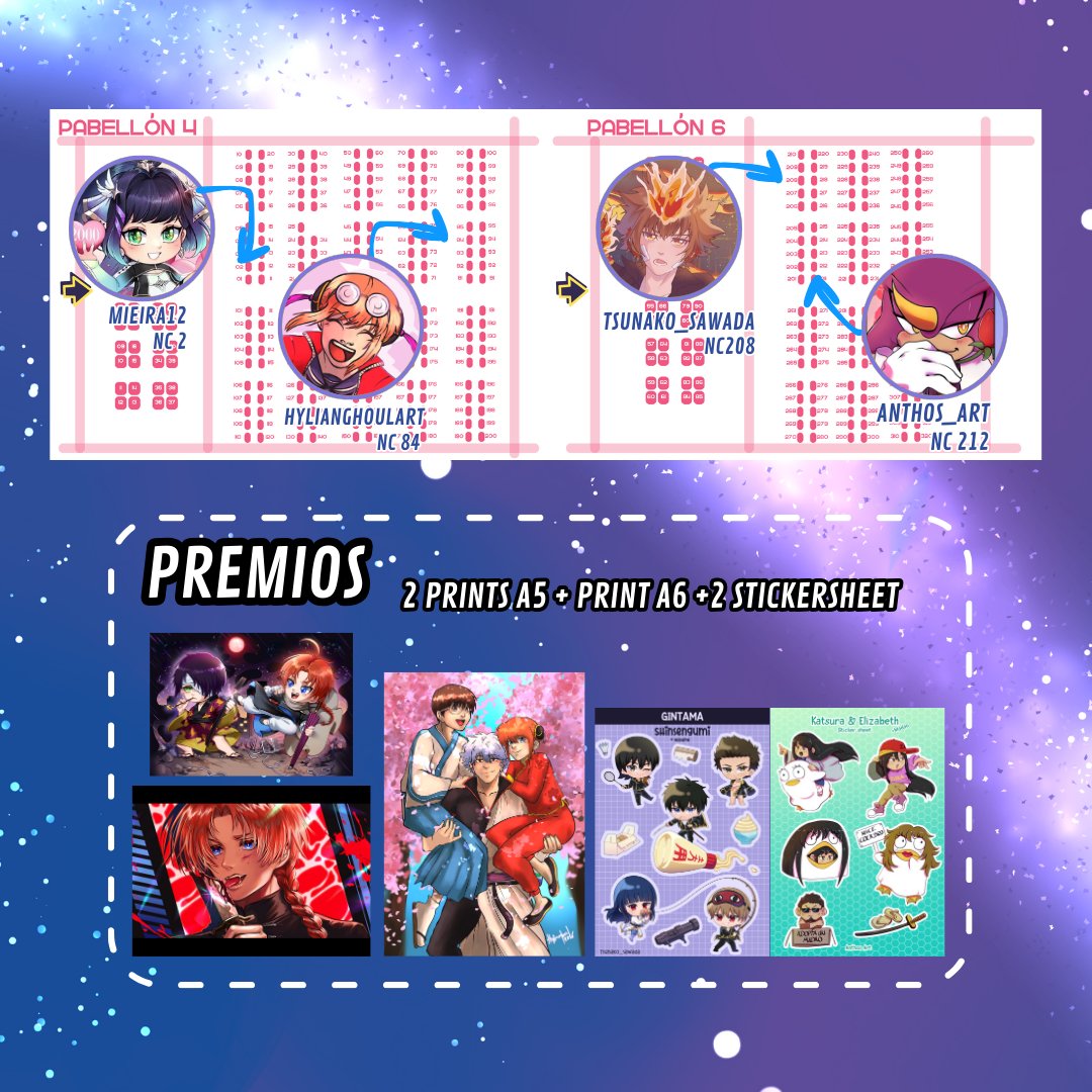 ¡STAMP RALLY DE GINTAMA!
¡La Yorozuya te necesita, consigue todos los sellos para obtener el premio! 

¡Hay 15 premios en total! 

Stands que participan:
1.<a href="/gundamsimp/">✦Mieira ilustra 🫶🏻 💙 JW MADRID NC02</a> NC 02
2. <a href="/HylianGhoul/">Yorozuya Gноцl-cнaп cojpley JW MADRID NC84</a> NC 84
3. <a href="/WendySawada/">Tsυnακσ. JW MADRID NC 208 PAB 6</a> NC 208
4. <a href="/anthos__art/">Antía 💙Active on BS/Tumblr/IG JW Madrid NC212 P6</a>  NC 212 

#Gintama #japanweekend