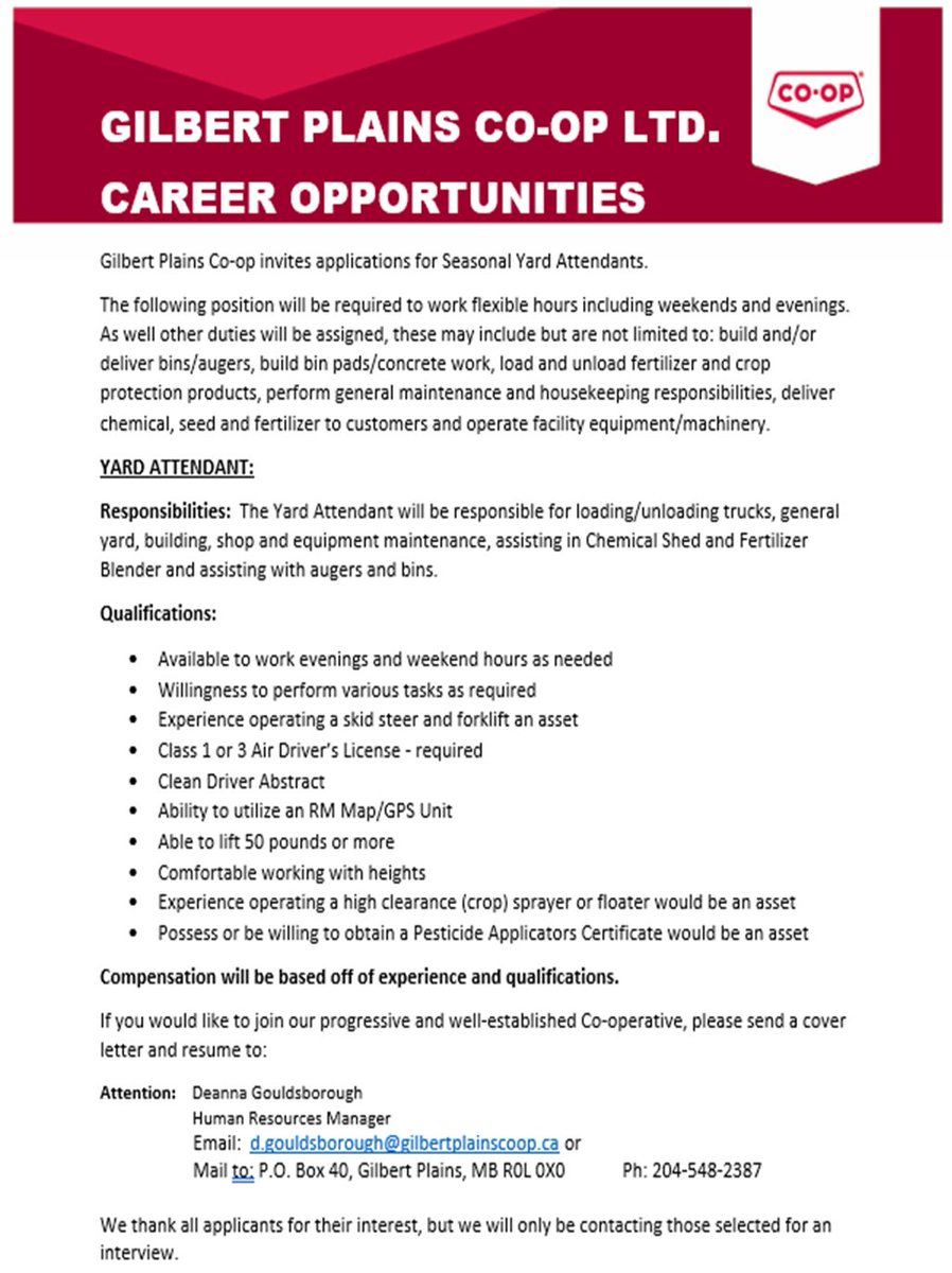 gpcoopagro's tweet photo. Career Opportunity... https://t.co/Paxif6cNzD