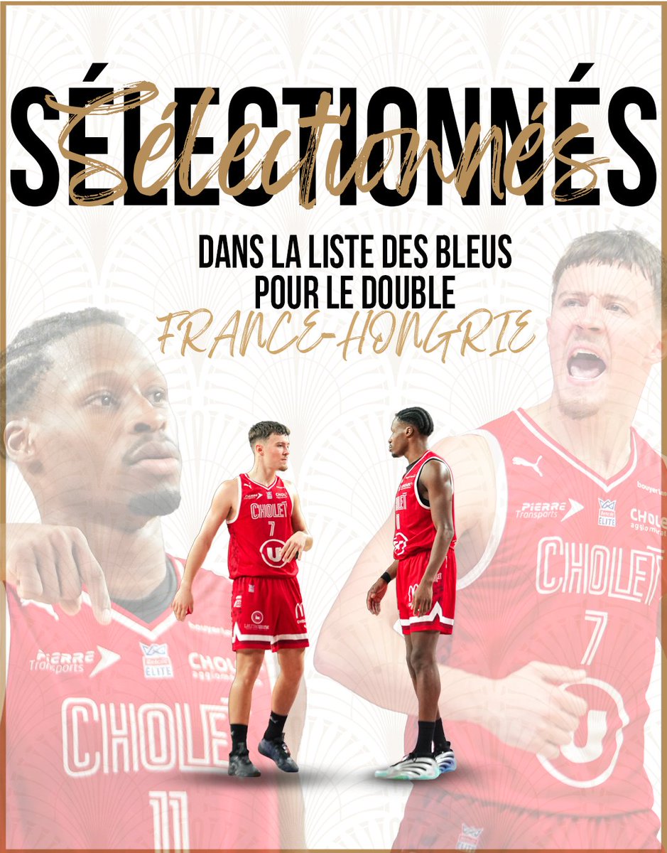 Félicitations à Nathan et Gérald, sélectionnés dans la liste des 14 joueurs pour la prochaine fenêtre de qualification des Bleus ! 🇫🇷

Une belle reconnaissance de leur travail, de leur engagement et de leurs performances 👏

#CBFAMILY