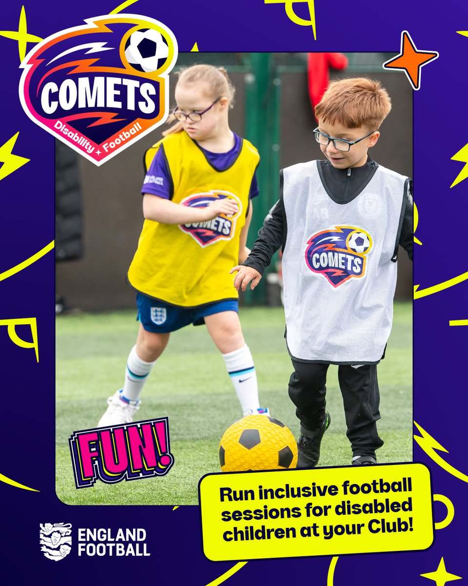 Liverpool_CFA's tweet image. Become a Comets Provider today to help more disabled children play football in your local community.
 
From building confidence to bringing people together, Providers play a vital role in growing the game locally⚽

#Comets #EnglandFootball #Provider