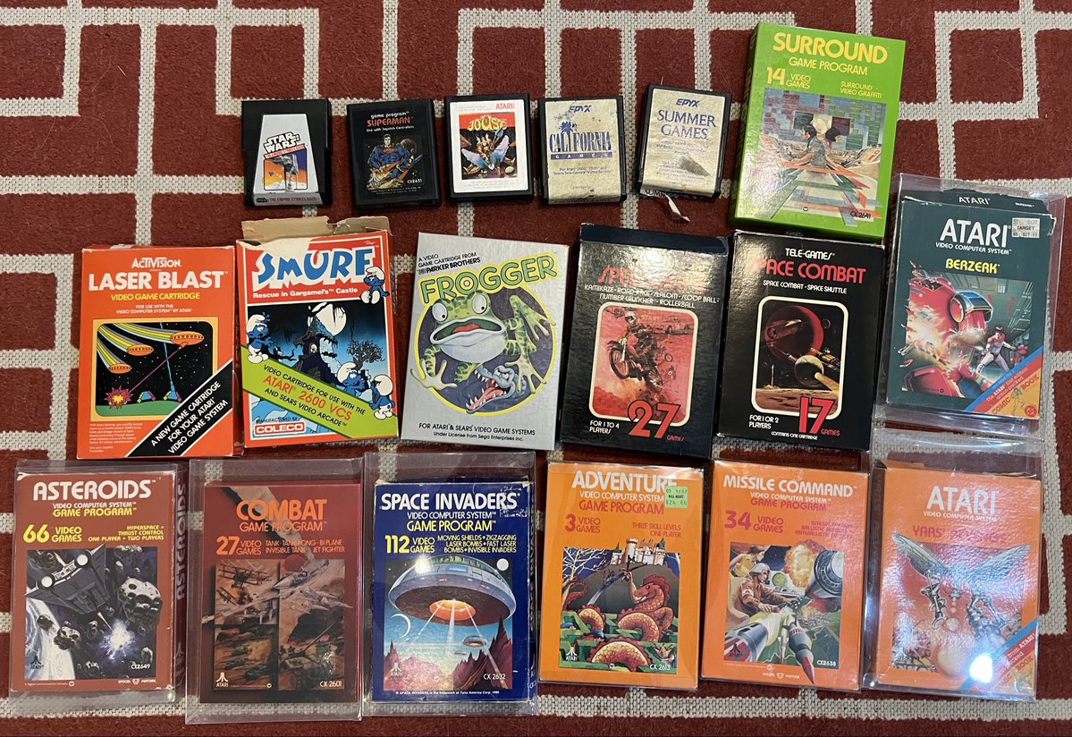 Picked these Atari 2600 games up in the wild yesterday. $100. - Deal or Dud? Love the Walmart sticker on Adventure. $24.86 back in the day! <a href="/gamesyouloved/">GamesYouLoved</a> #atari2600 #atari #retrogames #retrogaming