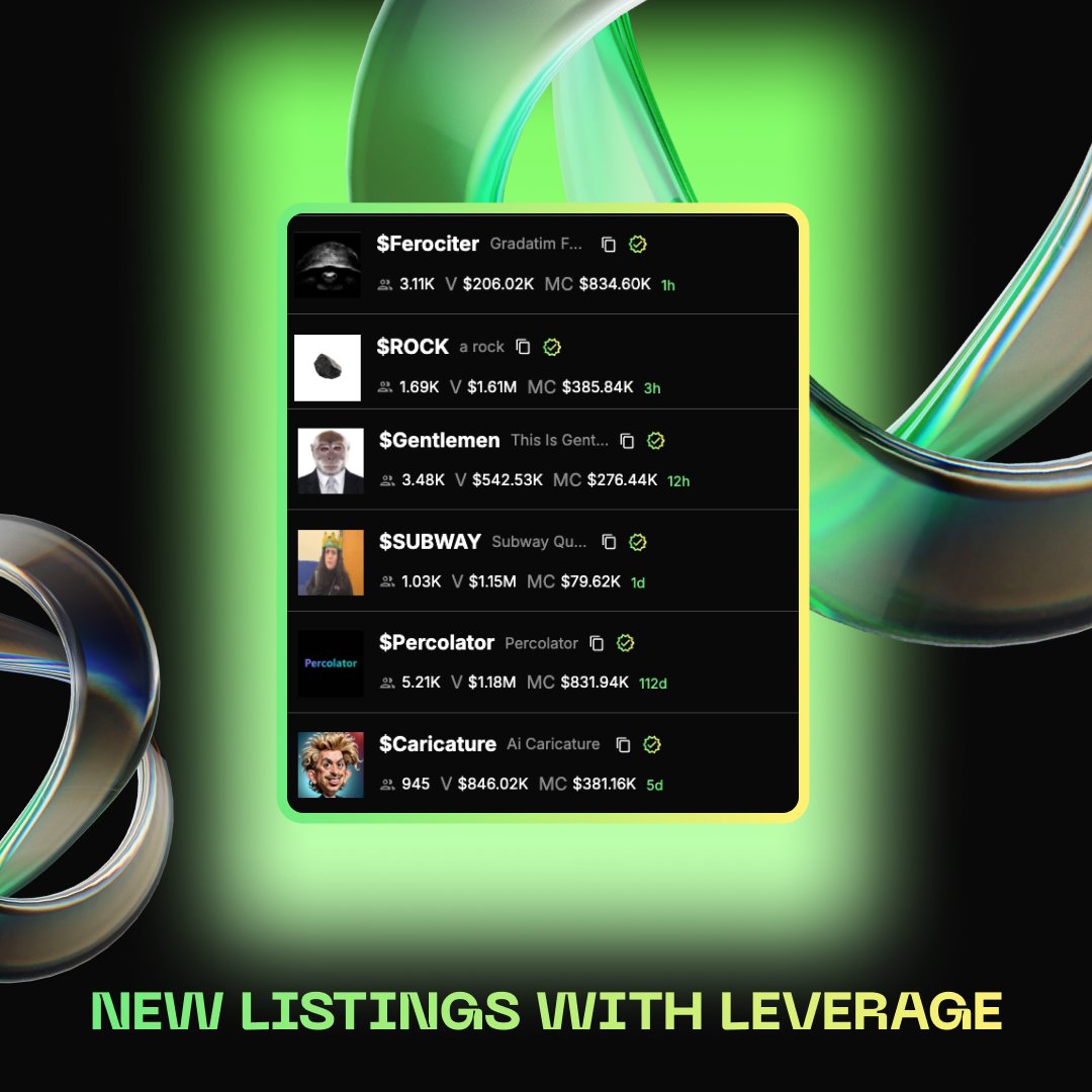 Hottest low/mid caps with leverage. Only on maxbid.pro. Size up your conviction on-chain.

$FEROCITER $ROCK $GENTLEMEN $SUBWAY $PERCOLATOR $CARICATURE
