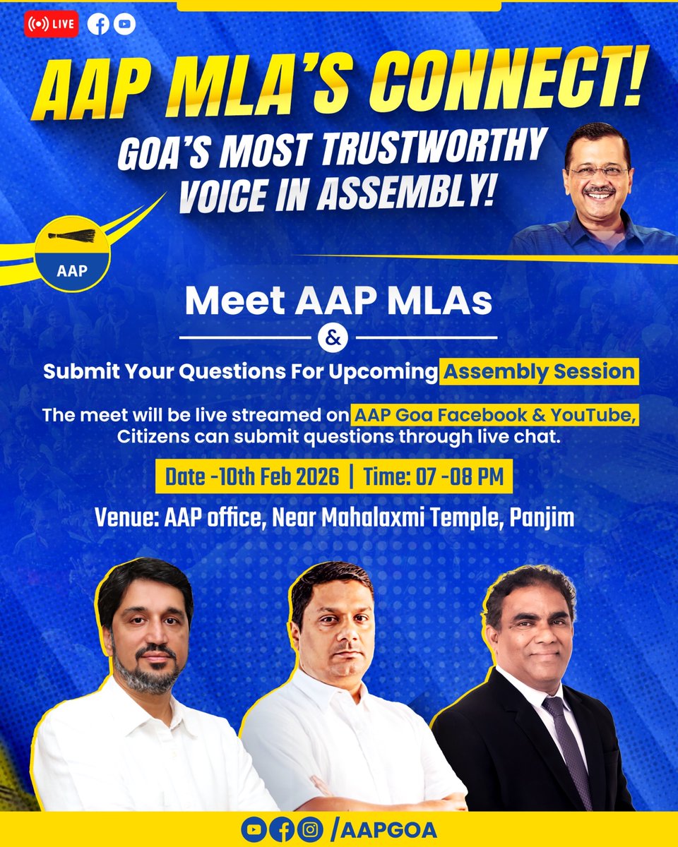 Meet Us At AAP Panjim Office &amp; Together Let’s Be The Voice Of Goa!