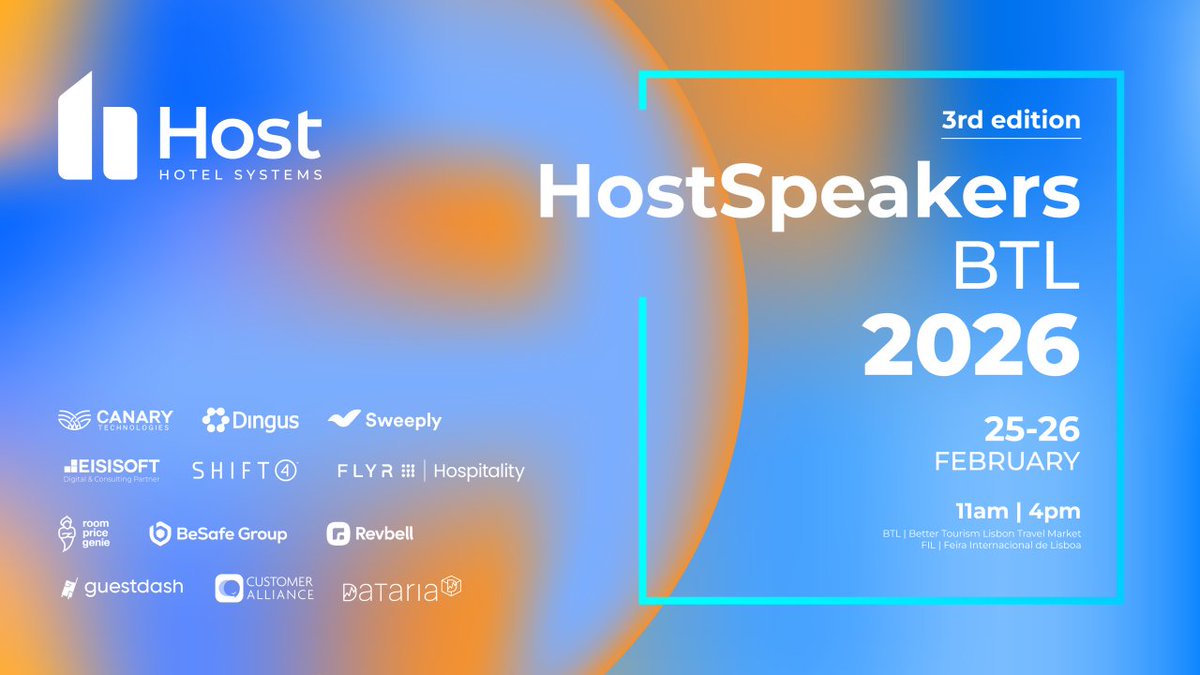 🎉 ¡Rumbo a BTL <a href="/BolsaTurismoLx/">BTL</a>!
El jueves 26 de febrero, Erik Kjorstad &amp; Carolina Bobes estarán en el stand de Host Hotel Systems compartiendo la ponencia: "Digitalising strategic revenue criteria in hospitality 💻⚙️🧠"

📍 Stand 3D26, apúntate aquí: mkt.hostpms.com/hostspeakrs?hs…