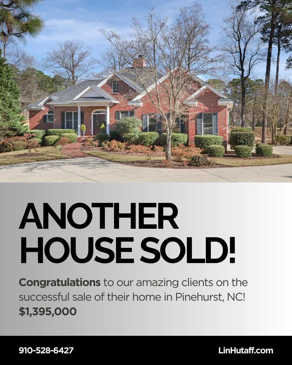 LinHutaff's tweet photo. Congratulations to our amazing clients on the successful sale of their home. We are so grateful for the trust they placed in us to guide them through this exciting chapter. https://t.co/fxldFLI7gg