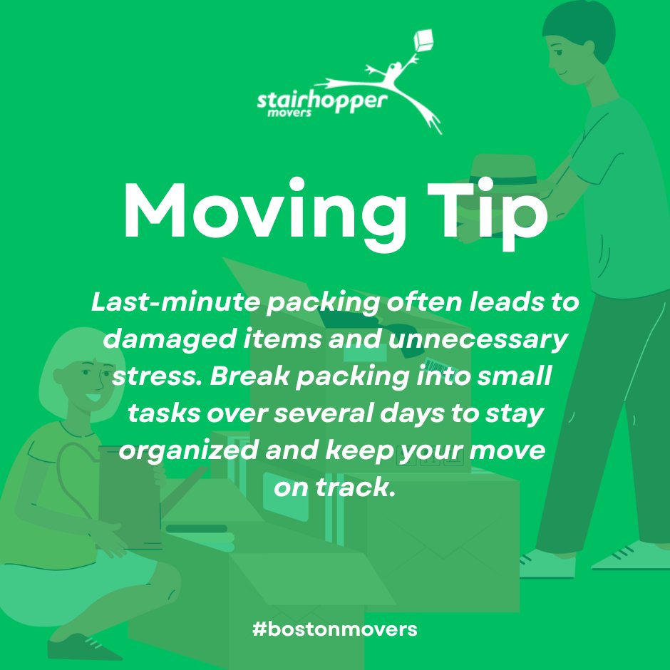 Stairhoppers's tweet image. Rushed packing breaks stuff. Planned packing saves sanity. 😊
#MovingAdvice #SmoothMove #BostonMovers