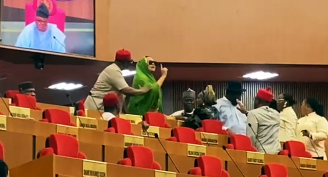 channelstv's tweet photo. BREAKING: Appeal Court Upholds Senator Natasha’s suspension, Says Senate Acted Within Its Powers

https://t.co/zFL1lsZpP2 https://t.co/JizwP51Ji2