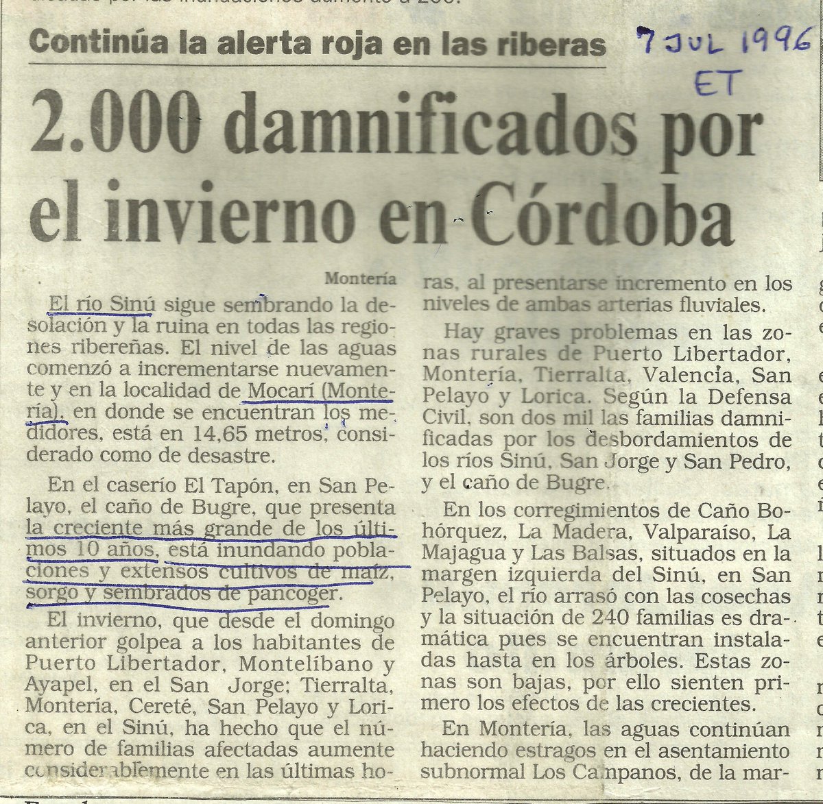 HenriquezMax's tweet photo. El río Sinú se desbordaba casi todos los años. Nace en el Nudo de Paramillo una zona rica en lluvias, que aporta el agua para mantener funcionando el embalse. Hay mucha agua disponible, asi que hay que regularla para no causar inundaciones. Eso ha hecho. Que pasó en este caso? https://t.co/m2GejkrpX8