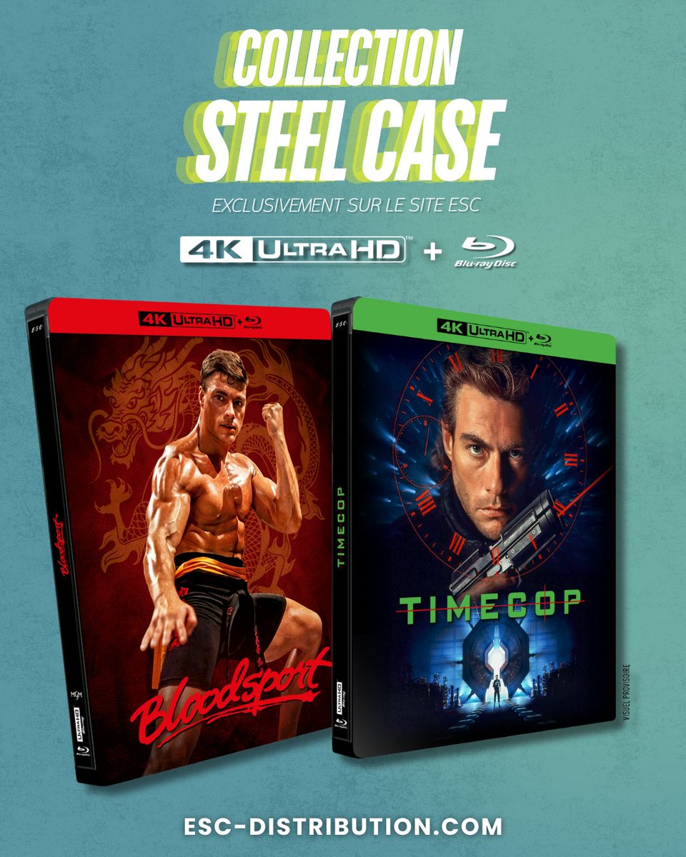 ESC_Films_'s tweet image. 📀 Les STEELCASE de BLOODSPORT et TIMECOP sont toujours disponibles en précommande !

🛒 C'est disponible juste ici👉 urlr.me/QraZ7F

#STEELCASE #BLOODSPORT #TIMECOP #JCVD