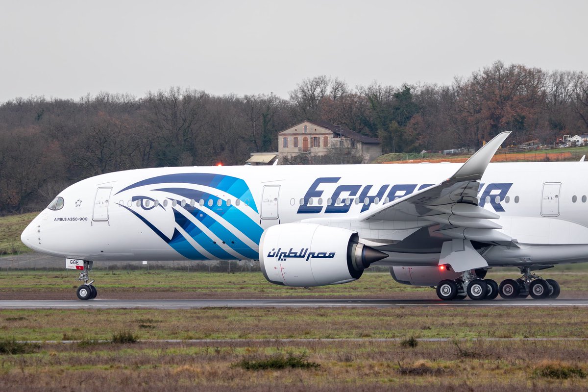 wingsview_tls's tweet photo. Ferry flight of the very 1st @EGYPTAIR Airbus #A350 #SUGGE 🇪🇬
#avgeek #aviation #delivery https://t.co/Q4SRj910eC