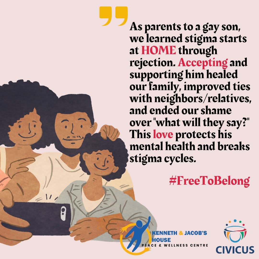 KennethJacobsH1's tweet photo. Stigma starts at HOME but it doesn't have to end there. These parents learned that acceptance heals families, rebuilds relationships, and protects mental health while breaking cycles of rejection.  

#FreeToBelong #UnmaskingQueerHomelessness #EndYouthHomelessness #QueerYouthKE https://t.co/CY029X5dSy