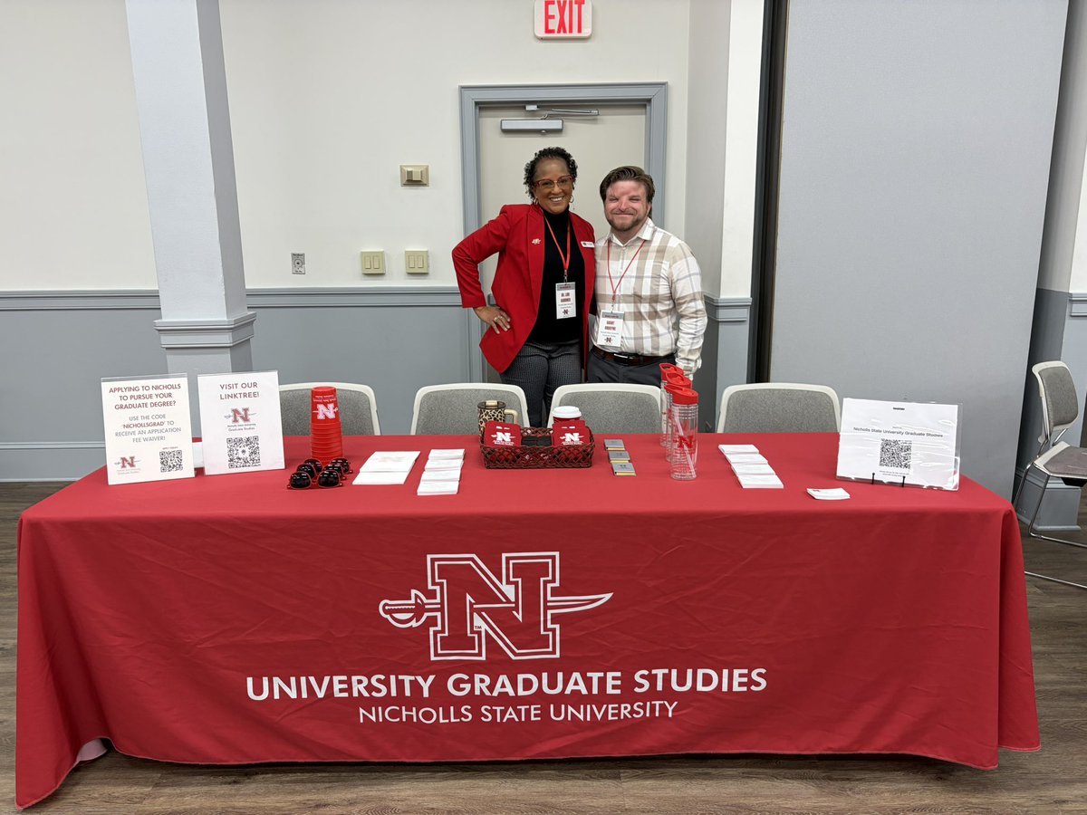 We’re representing University Graduate Studies at the Nursing Career Fair today!

We’re looking forward to meeting the many nursing students and sharing how graduate programs at Nicholls can help take their careers to the next level!

#NichollsUGS #NichollsNursing