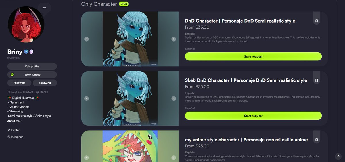 My new comms are open! ❤︎ More economical services 

Only characters:

❤︎ DnD art - Anime style art - Furry art ❤︎

Available on my vgen ❤︎
----------------
<a href="/_VGen_/">VGen ✨ comms made easy</a> #VGenArtist #VGenComm