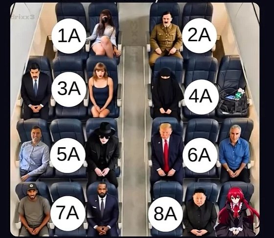 You are on a 12 hour flight. Which seat would you choose ?