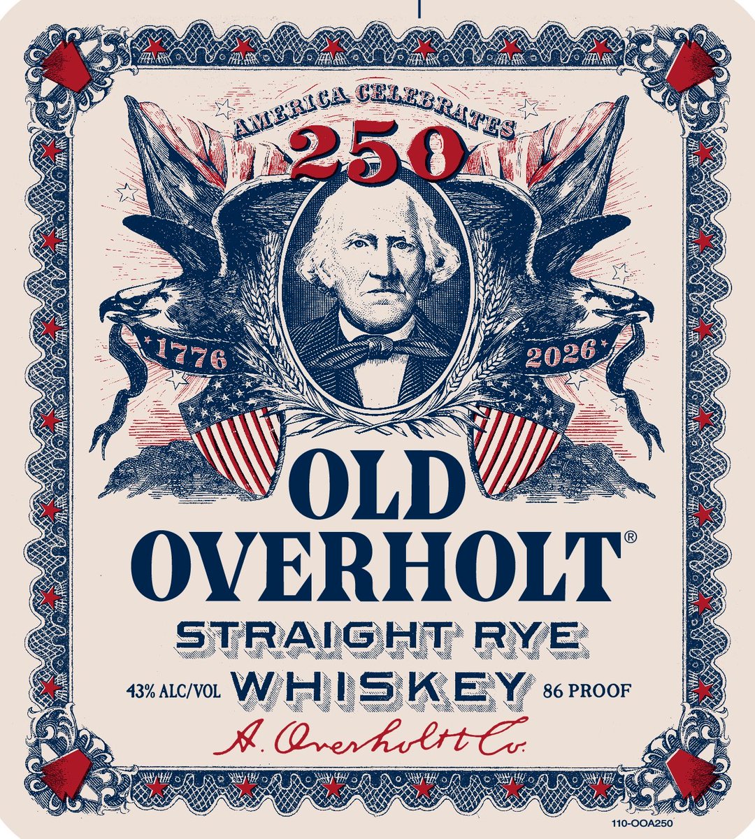TheBourbonNews's tweet image. New Label Approval: Old Overholt, America 250

#rye #whiskey