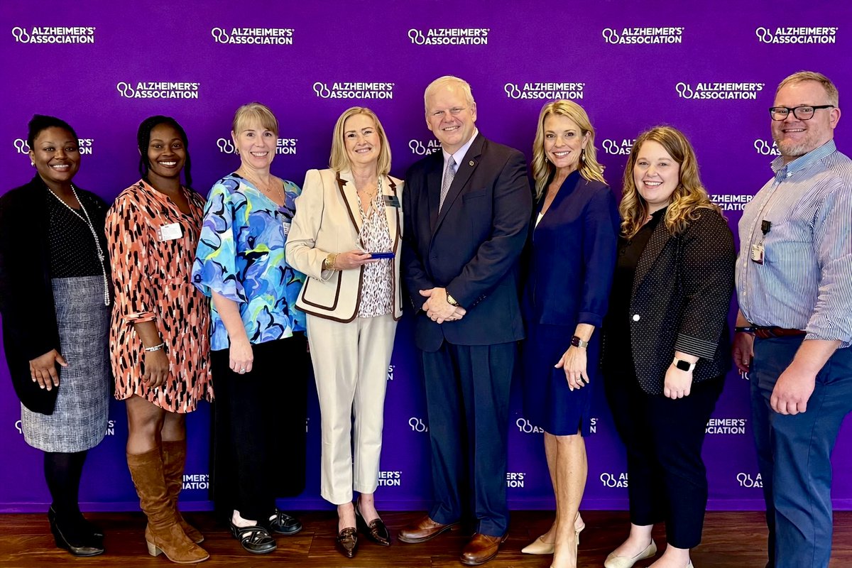 TheMINDCenter's tweet photo. The MIND Center is honored to be named Health System of the Year for advancing dementia care, supporting families, and improving life for Mississippians with Alzheimer’s. We value our partnership with the @alzassocms.
 
🔗 Read more about this award: https://t.co/ESRr3zBzk8 https://t.co/AUVu9c2wSF