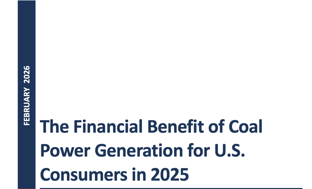 New report by Energy Ventures Analysis finds that, in 2025, coal generation delivered $30 to $40 billion in total savings, lowering Americans' power bills an average of $100 to $150 per household. nma.org/wp-content/upl…