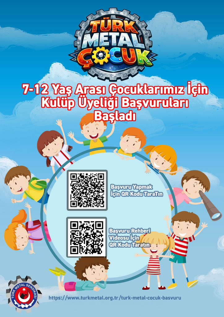 "Türk Metal Çocuk" üyeliklerimize başlıyoruz. İnternet sitemizde yayınlanan formumuz ile üyelerimiz 7-12 yaş arası çocukları için üyelik yapabilirler.
Türk Metalli metal emekçilerinin çocuklarının hem eğlenip hemde öğrenmesine katkı sağlayacağız.  Çocuklarımızın mutluluğu bizim