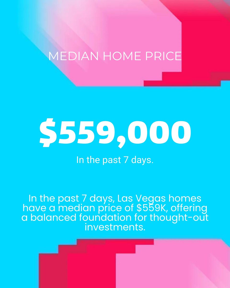 damoncohen's tweet image. Thinking about Vegas homes? Here's the scoop: Nearly 4,000 homes, most for $559K. Price drops in 30%, giving buyers an edge. 98 days to sell, 20% get relisted, perfect for bargaining. Skip the sales talk, need real advice? Let's chat! #VegasRealEstate #HomeBuyers #SmartMoves