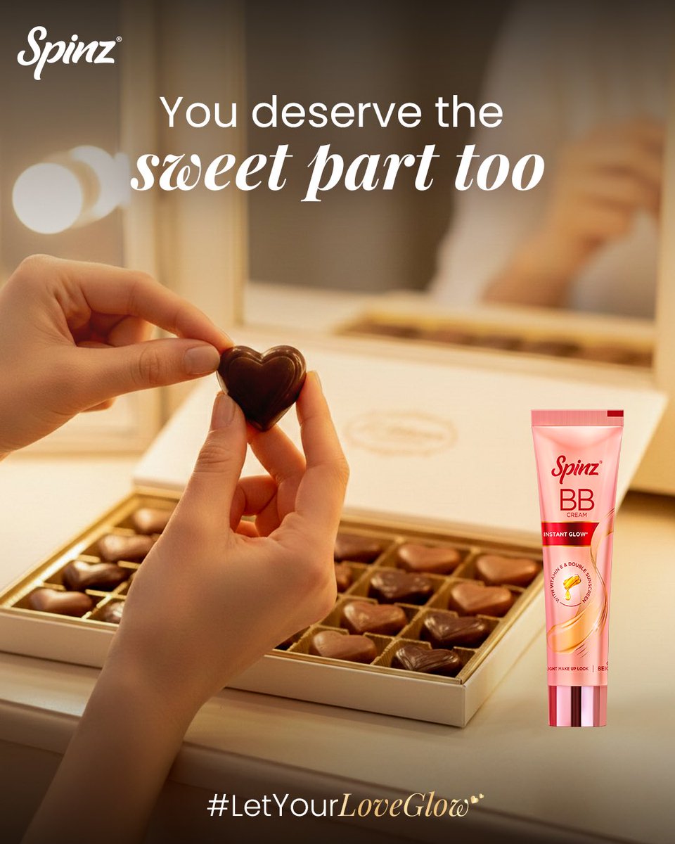 They call it indulgence.
We call it loving yourself. 🍫💖

#LetYourLoveGlow

#valentinesday #selflove #valentines  #Spinz #cavinkare

[Self Love, Valentines Day, Spinz, Cavinkare, Spinz BB cream, Spinz BB Talc, Spinz DeTan Facepack, Cavinkare, Spinz Deo, Chocolate Day]
