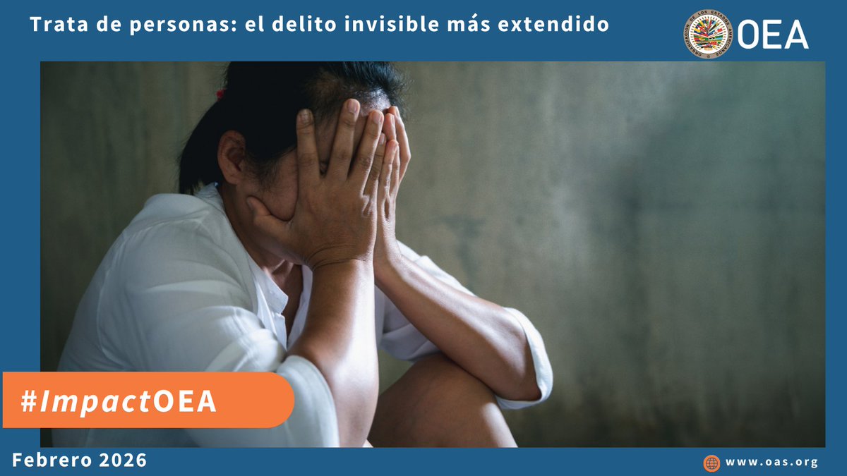 🚫 La trata de personas es uno de los delitos más extendidos y menos visibles en las Américas.

No se enfrenta solo con leyes ni solo con policías.
Se enfrenta previniendo, protegiendo a las víctimas, persiguiendo a los responsables y trabajando juntos como sociedad.

La #OEA