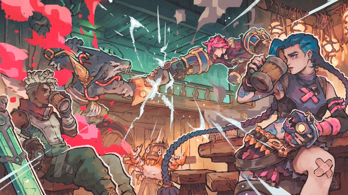 Play2XKO's tweet image. average day in bilgewater. amazing fanart by @hammlingu