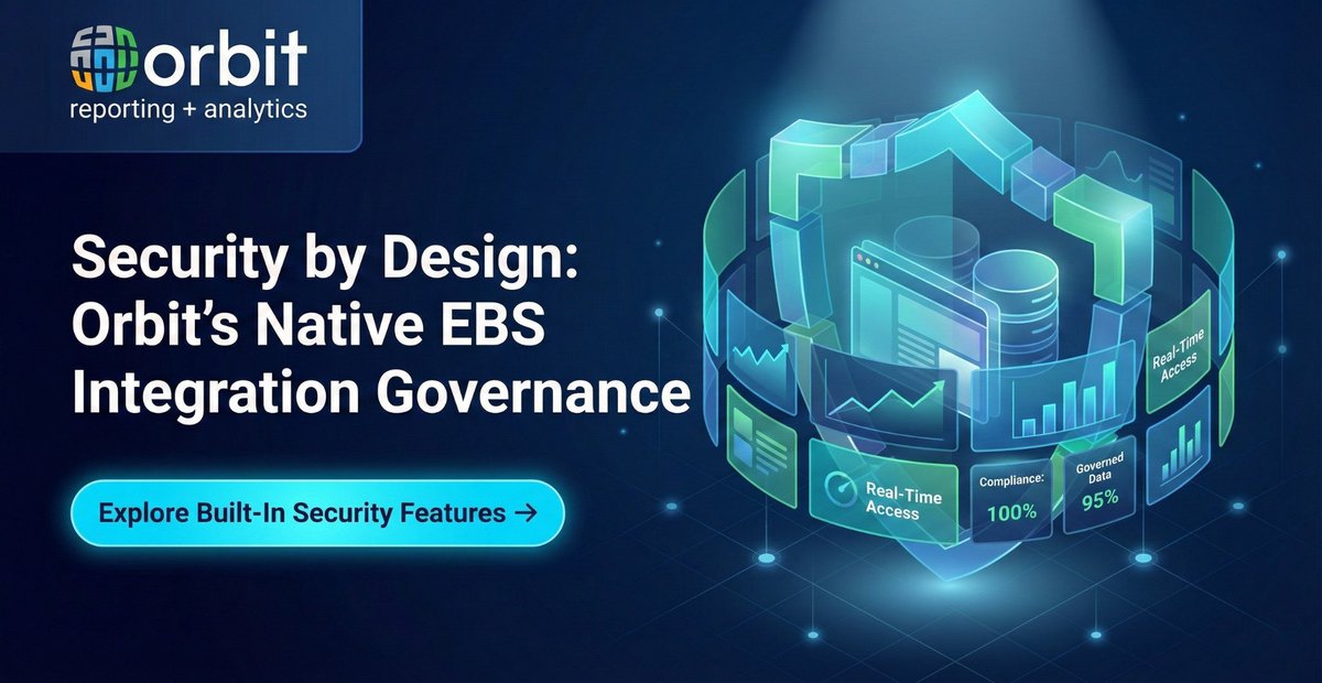 EBS users need real-time, self-service reporting. #OrbitAnalytics’ native integration inherits security, role-based access, and responsibilities—no risky customizations or IT bottlenecks. Modernize #OracleEBS with governed, scalable reporting for everyone. hubs.la/Q042fJRz0