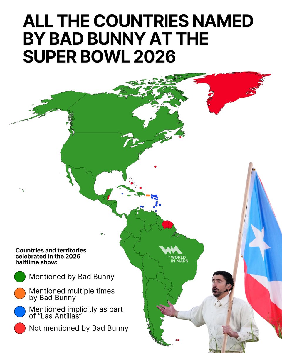 Bad Bunny didn’t just perform at the Super Bowl, he put all of America on the map.