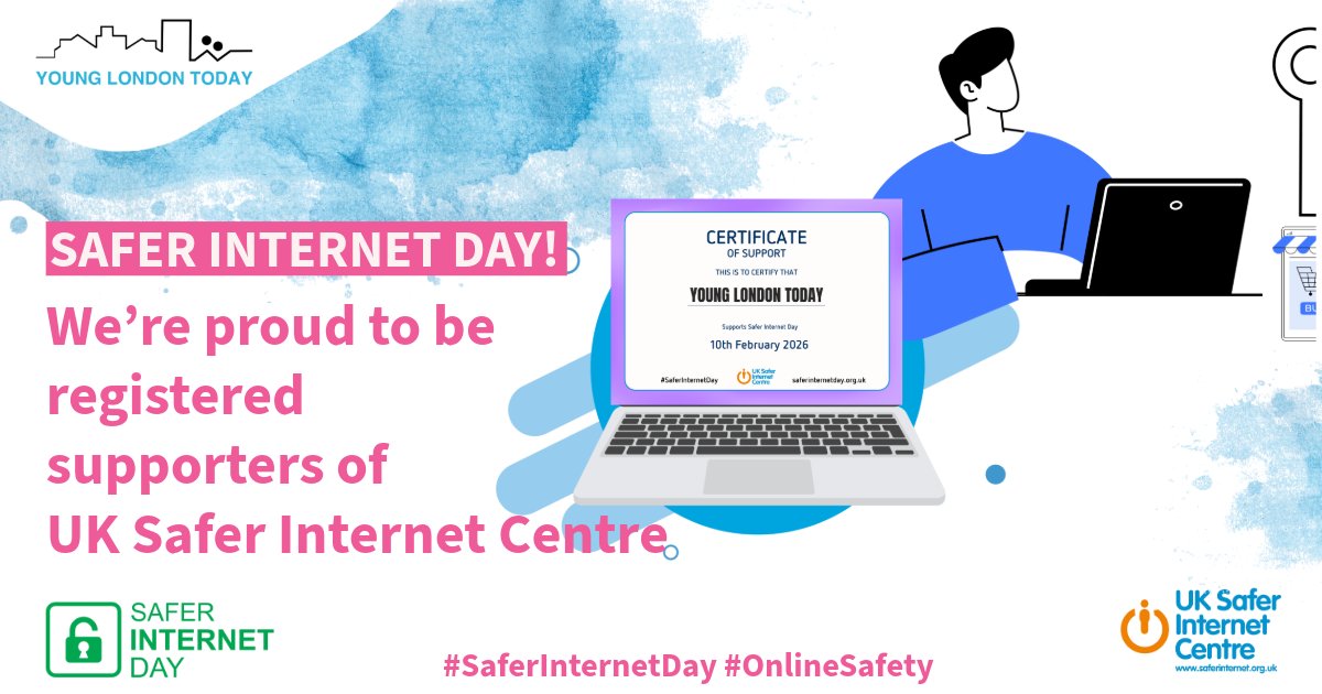 We’re proud to be registered supporters of UK Safer Internet Centre 💙
We’ll be marking Safer Internet Day with fun, interactive activities and conversations to help young people feel confident and safe online.

saferinternet.org.uk

#SaferInternetDay #younglondontoday
