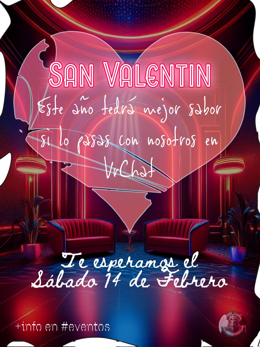 HotZoneERP's tweet photo. ⚠️EVENTAZO QUE SE VIENE EL FINDE⚠️

!¿San Valentín SOLO?!

Tenemos preparada una experiencia única que no te dejará indiferente

Discord
https://t.co/eGtVatg4cu

#virtualreality #vr #metaverse #vrgaming #tecnology #gaming #vrcommunity #vrlife #vrpicture #vrgames #vrart #explorevr https://t.co/gV7kGcZTuj