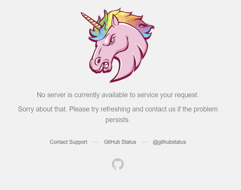 Github a du mal cet après midi 💀