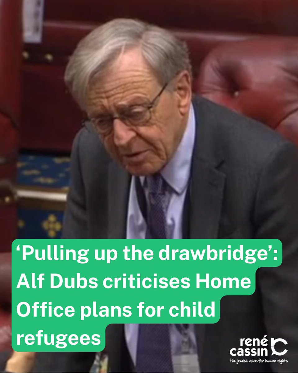Rene_Cassin's tweet photo. Lord Alf Dubs, who came to Britain on the #Kindertransport, said the government is “pulling up the drawbridge” by suspending family reunion visas. Restricting #FamilyReunion undermines dignity. We must defend #SafeRoutes that keep families together.

👉 https://t.co/Aepor8Rmsm https://t.co/AK1qISmTb5