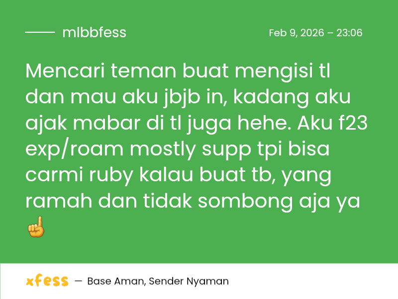 Mobile Legends Menfess tweet media