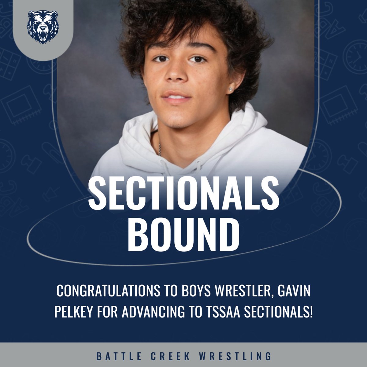 mcpsBCAthletics's tweet photo. Congratulations to our two boys sectional qualifiers at the TSSAA 5A Regional State Qualifying Tournament:
2nd in the Region - Gavin Pelkey 132 lb Sectional Qualifier
4th in the Region - Cooper Hughes 190 lb Sectional Qualifier https://t.co/1tD20vG0pm