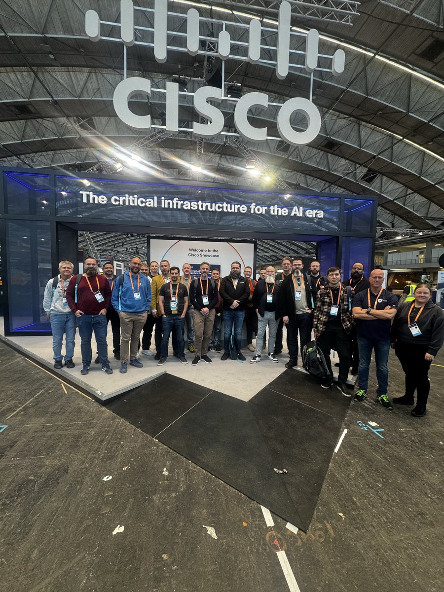 CiscoChampion's tweet photo. We are so excited to be hosting our #CiscoChampions. Yesterday we kicked off @CiscoLiveEMEA with early access tours in the WOS. 🏆 https://t.co/7x5kOYLckz