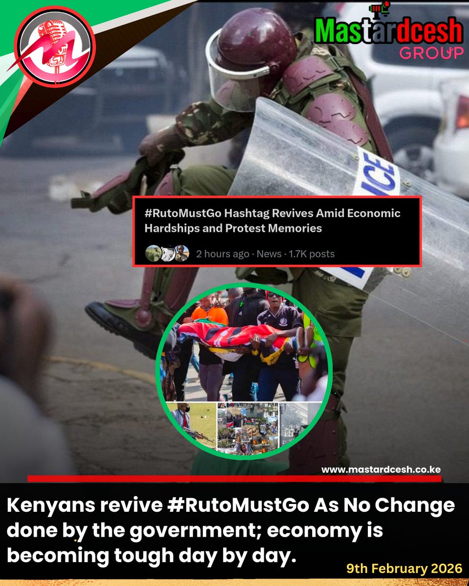 Mastardcesh's tweet photo. JUST IN: 

Kenyans revive #RutoMustGo As No Change done by the government; economy is becoming tough day by day. https://t.co/6cBk0r1iYx