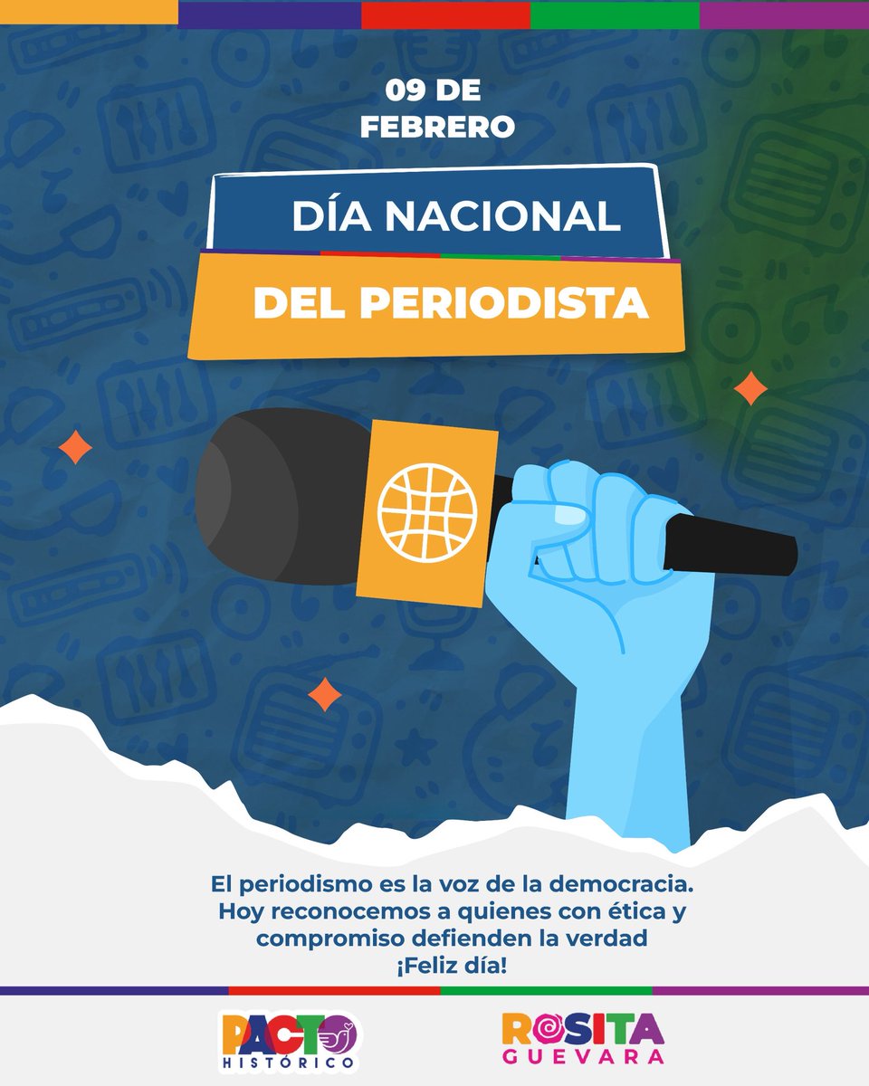 🎙️Hoy celebramos a quienes hacen de la palabra un puente hacia la verdad.
El periodismo es memoria, libertad y compromiso con la sociedad.
¡Feliz Día Nacional del Periodista!