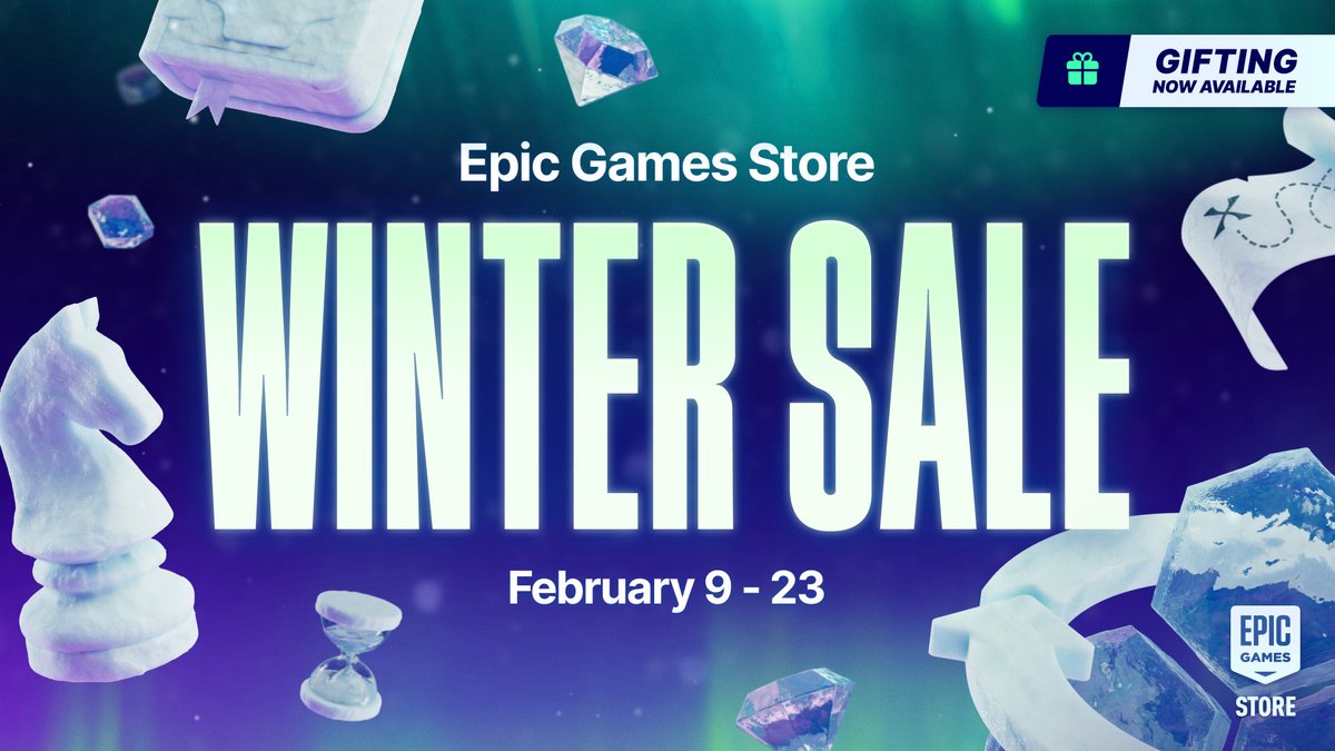 EpicGames's tweet photo. There's snow point in missing out on these deals ❄️ Check out our Winter Sale from now until February 23 and chill out with some great games! https://t.co/DdnqbqzXRa https://t.co/IL8s3hIHhF