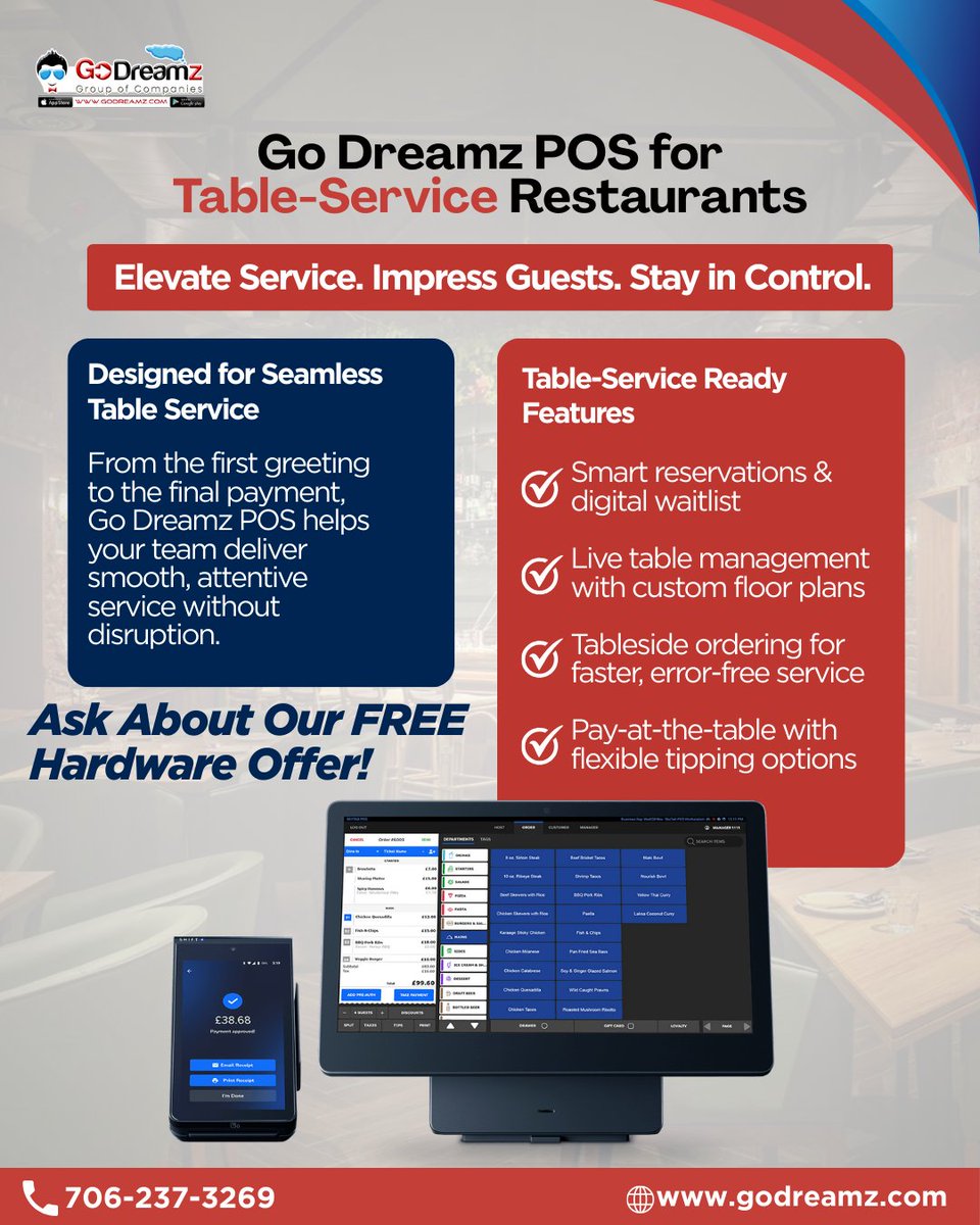 Great table service is about timing, flow, and focus.
Give your staff the tools to move confidently from seating to checkout, keep tables turning smoothly, and deliver an experience guests remember — even on your busiest nights.