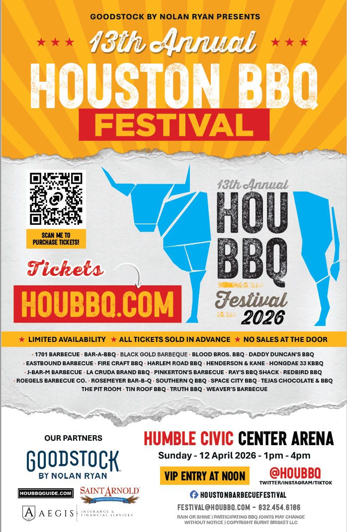 2026 Official Poster! Look for them at a great #HOUBBQ joint near you. 😁houbbq2026.eventbrite.com