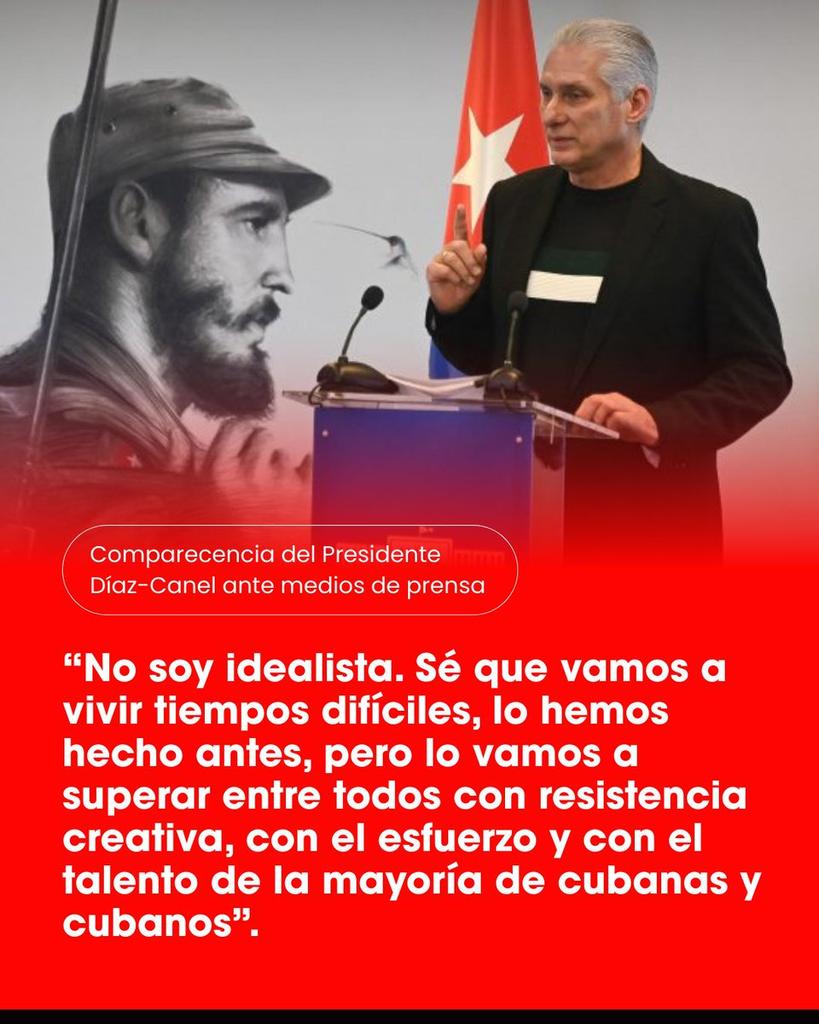 Serán tiempos aún más difíciles pero sabremos enfrentar las adversidades, sabremos superarlas y salir adelante 
#CubaPorLaVida