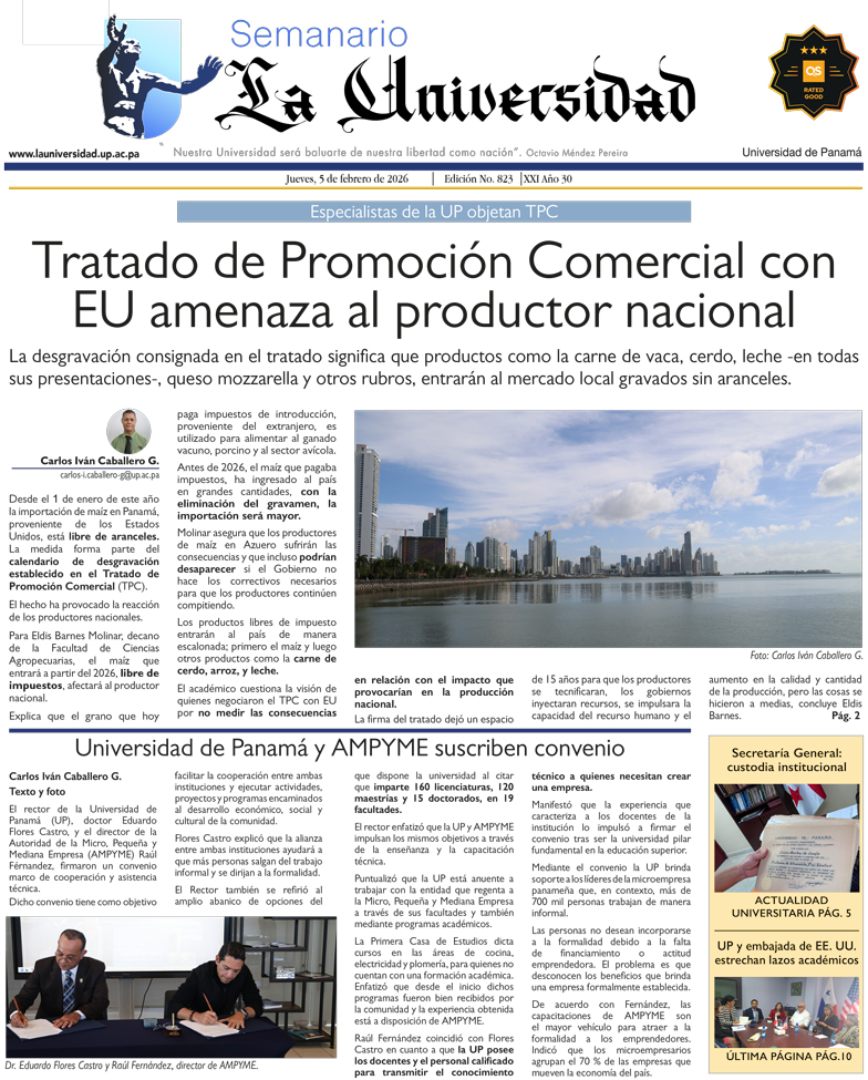 🤝Compartimos portada de nuestra última edición .  

⌨️Para acceder ingresa a launiversidad.up.ac.pa/sites/default/… 

🖱️launiversidad.up.ac.pa 

#UPsemanario #TPC