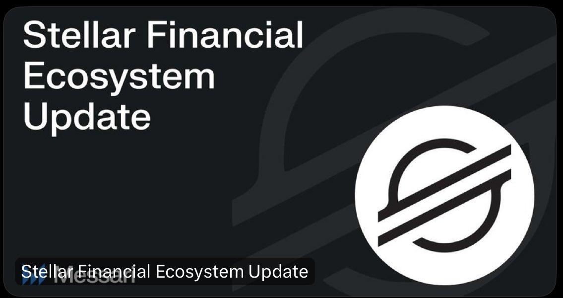 🧵 Stellar’s financial ecosystem update
why this is infrastructure, not noise

<a href="/StellarOrg/">Stellar</a> quietly keeps doing what most chains only talk about
building regulated financial rails that institutions can actually use.

This new ecosystem update makes that very clear.

One of the